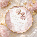 Search for baby girl shower invitations Pink gold