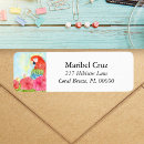 Search for scarlet return address labels Botanical