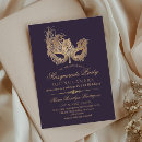 Search for purple masquerade invitations Ball