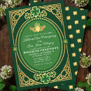 Search for shamrock wedding invitations Green and gold