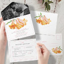 Search for orange lily wedding invitations Watercolor
