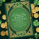 Search for irish seasonal invitations Green and gold