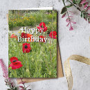 Search for red poppy birthday cards Cute