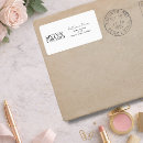 Search for 60 return address labels Minimal typography simple