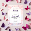 Search for purple butterfly baby shower invitations Modern