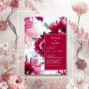Search for fuchsia rose wedding invitations Botanical