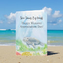 Search for manatees cards Watercolor