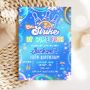 Search for neon bowling birthday invitations Glow in the dark