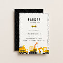 Search for dump truck birthday invitations Boy