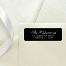Search for goth wedding return address labels Black and white