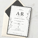 Search for monochrome wedding invitations Elegant