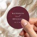 Search for burgundy wedding stickers Elegant
