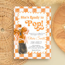 Search for about to pop baby shower invitations Retro