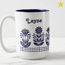 Search for floral polka dots mugs Blue