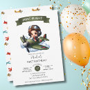 Search for vintage airplane birthday invitations Pilot