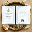 Search for blue gingham invitations For her