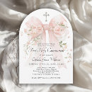 Search for silver cross first communion invitations Floral