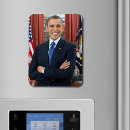 Search for obama rectangular magnets Portrait