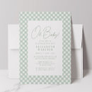 Search for gingham baby shower invitations Plaid