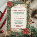 Search for red green christmas invitations Jingle and mingle
