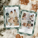 Search for green plaid christmas cards Family photo christmas