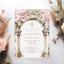 Search for pink confirmation invitations Gold cross