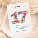 Search for seventeen birthday invitations Elegant