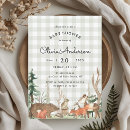 Search for woodland creatures baby shower invitations Winter