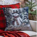 Search for snowman cushions Merry and bright