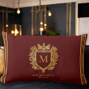 Search for burgundy gold cushions Monogrammed
