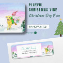 Search for funny dog return address labels Watercolor