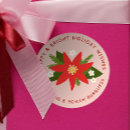 Search for red circle stickers Poinsettia