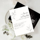 Search for black and white floral invitations Minimalist