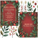 Search for red berries christmas invitations Jingle and mingle