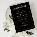 Search for black and gold foil wedding invitations Calligraphy