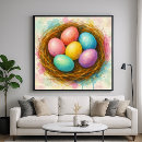 Search for coloured eggs posters Nest