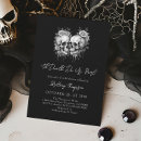 Search for til death do us bridal shower invitations Black and white