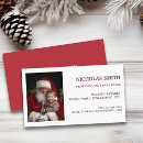Search for santa claus business cards Santa for hire