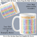 Search for rainbow name mugs Typography