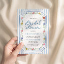 Search for stripe bridal shower invitations Blue