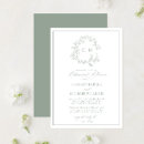 Search for monogram rehearsal dinner invitations Calligraphy