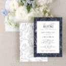 Search for blue rehearsal dinner invitations Botanical
