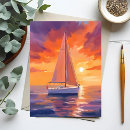 Search for sunset sail postcards Sailing