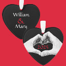 Search for hand heart christmas tree decorations Newlyweds