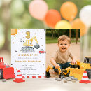 Search for construction 3rd birthday invitations Modern