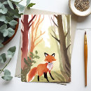 Search for red foxes postcards Watercolor