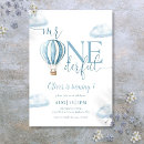 Search for mr onederful 1st birthday invitations Hot air balloon