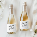 Search for mini wedding wine labels Black and white