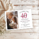 Search for 40 year anniversary invitations 40th