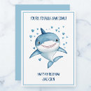 Search for blue shark cards Watercolor
